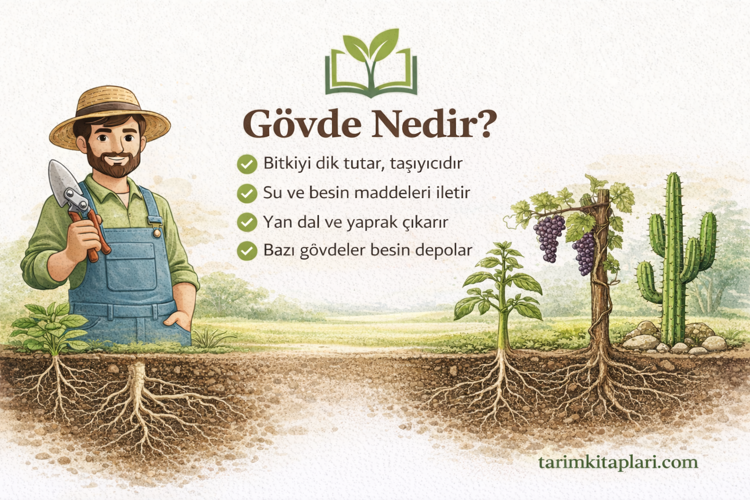 Bitki Gövdesi (Gövde Morfolojisi) – Tarım Kitapları