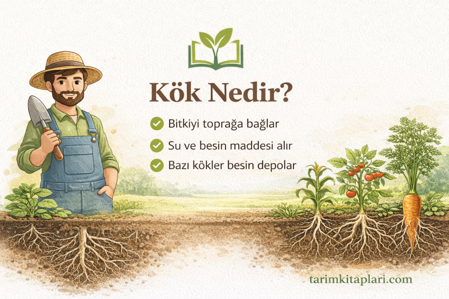 Kök nedir? Bitkilerde kökün görevleri, kök morfolojisi ve kök çeşitleri