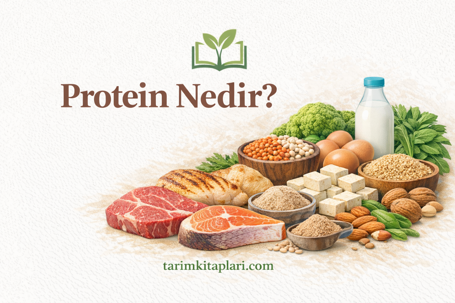 Proteinler, et, balık, yumurta, süt ürünleri ve baklagiller gibi birçok farklı besinde bulunan önemli bir besin öğesidir.